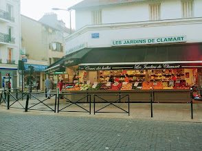 La devanture des Jardins de Clamart, angle Victor Hugo